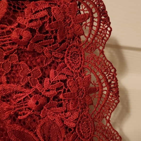 Beautiful rust lace cami, No Bpundaries, like new - Picture 2 of 4